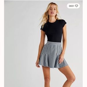 Free People houndstooth Tennis Skirt